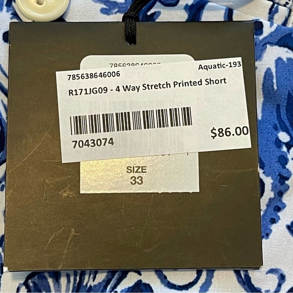 RLX Mens Golf 4 Way Stretch Aquatic Print Shorts Size 33 NWT - Picture 12 of 13